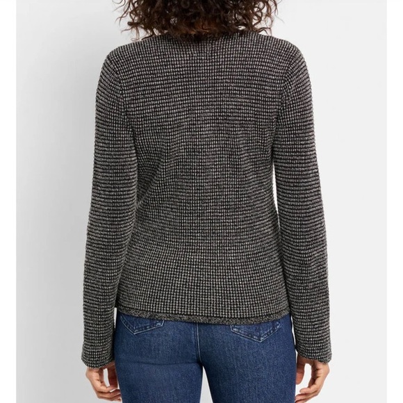 Nic & Zoe Knit Cardigan Sweater black white New size small - Picture 12 of 16